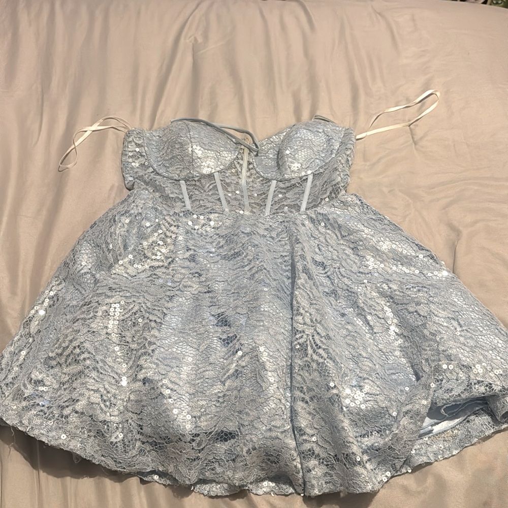 Windsor Grace Formal Sequin Lace Dress
